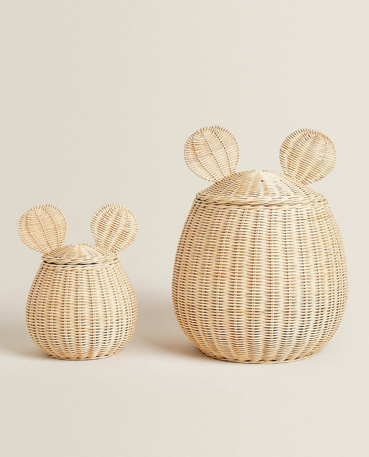Natural Mickey Toy Storage Basket/ Rattan Mini Mouse Laundry Basket For Kids&#39; Furniture - Products For Kid From Vietnam 