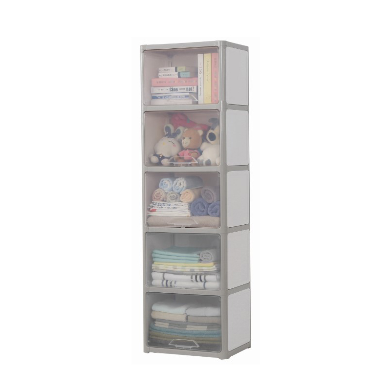 5 Layers Children Plastic Storage Flip Cabinet Baby Simple Storage Cabinet 