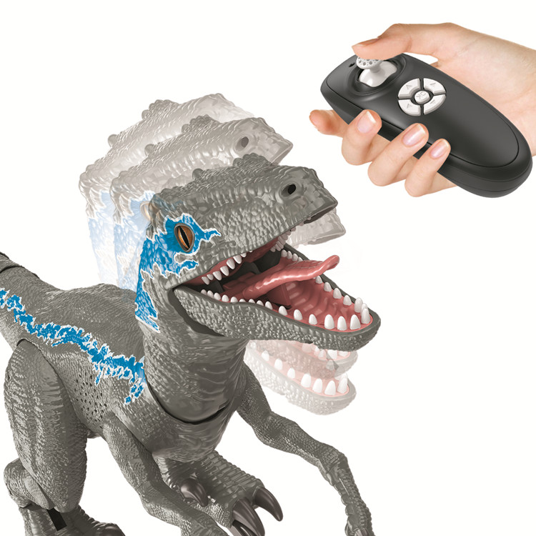 Intelligent Multi-functional Rc Velociraptor Toy Juguetes De Dinosaurio Dancing Spraying Remote Control Dinosaur Toys With Sound 