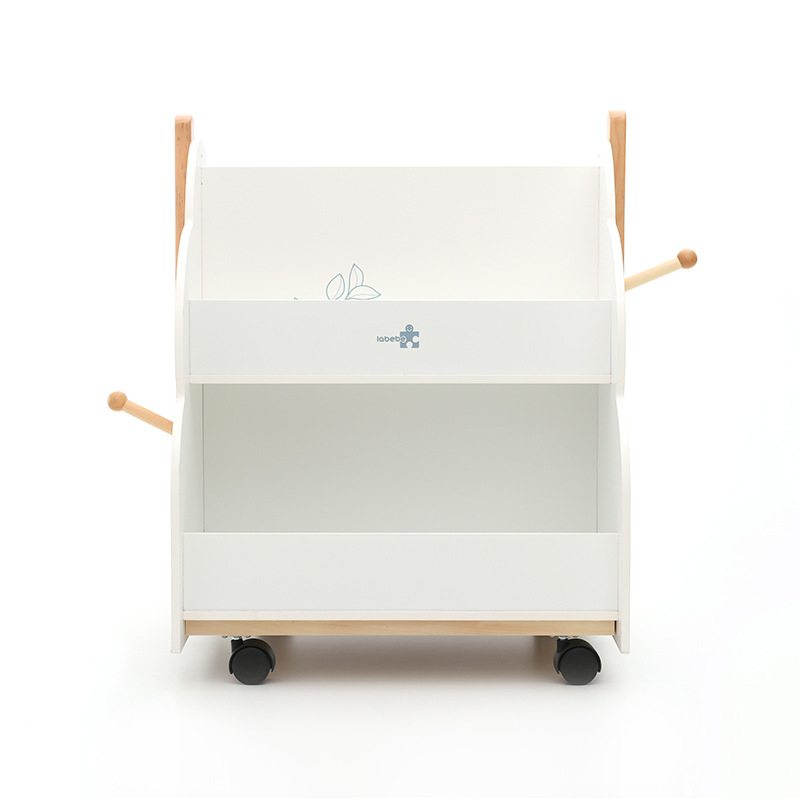 Wholesale Toy Storage Box White Bookshelf Children&#39;s Multi-layer Storage Cabinet 